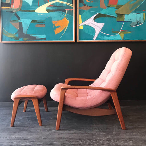 Sold • R. Huber Scoop Chair + Ottoman
