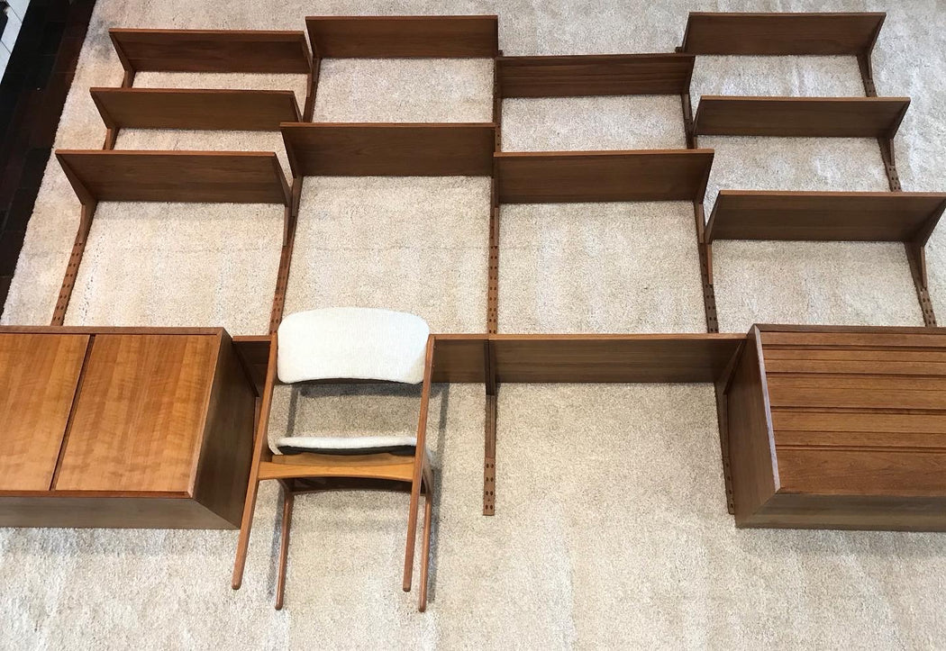 SOLD • Danish Walnut Modular Wall Unit