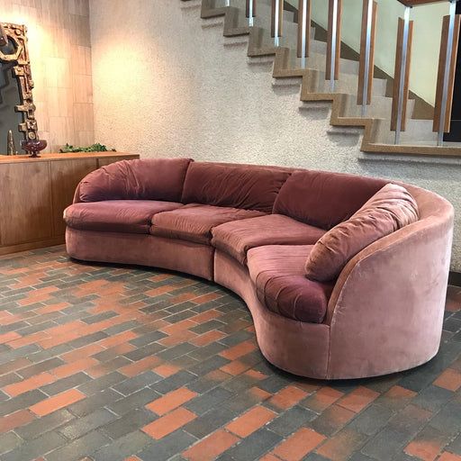 SOLD • Mauve Velvet 1970s Sofa