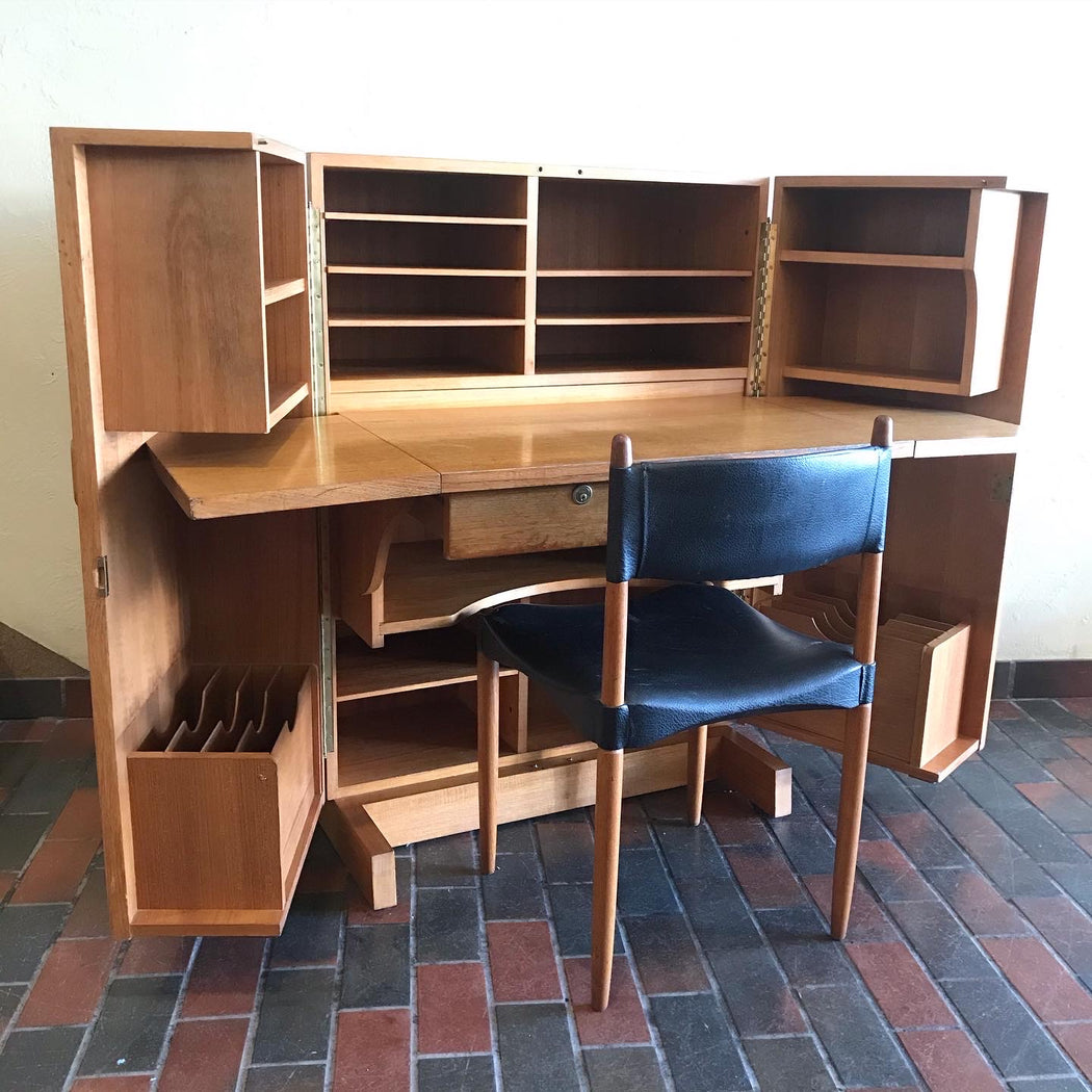 SOLD • Teak Fold Out Desk