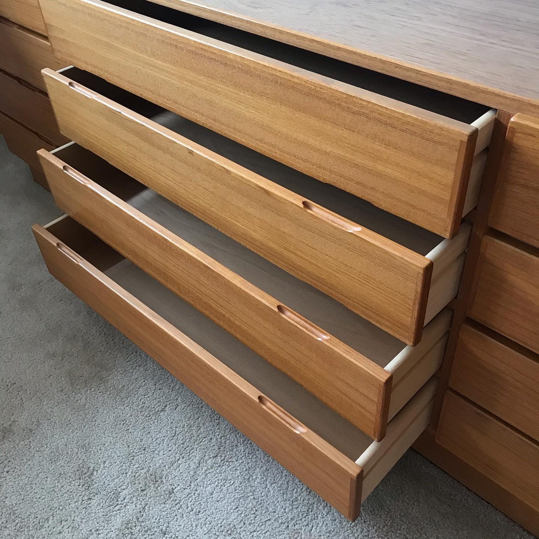 SALE * Danish Teak 12 Drawer Dresser