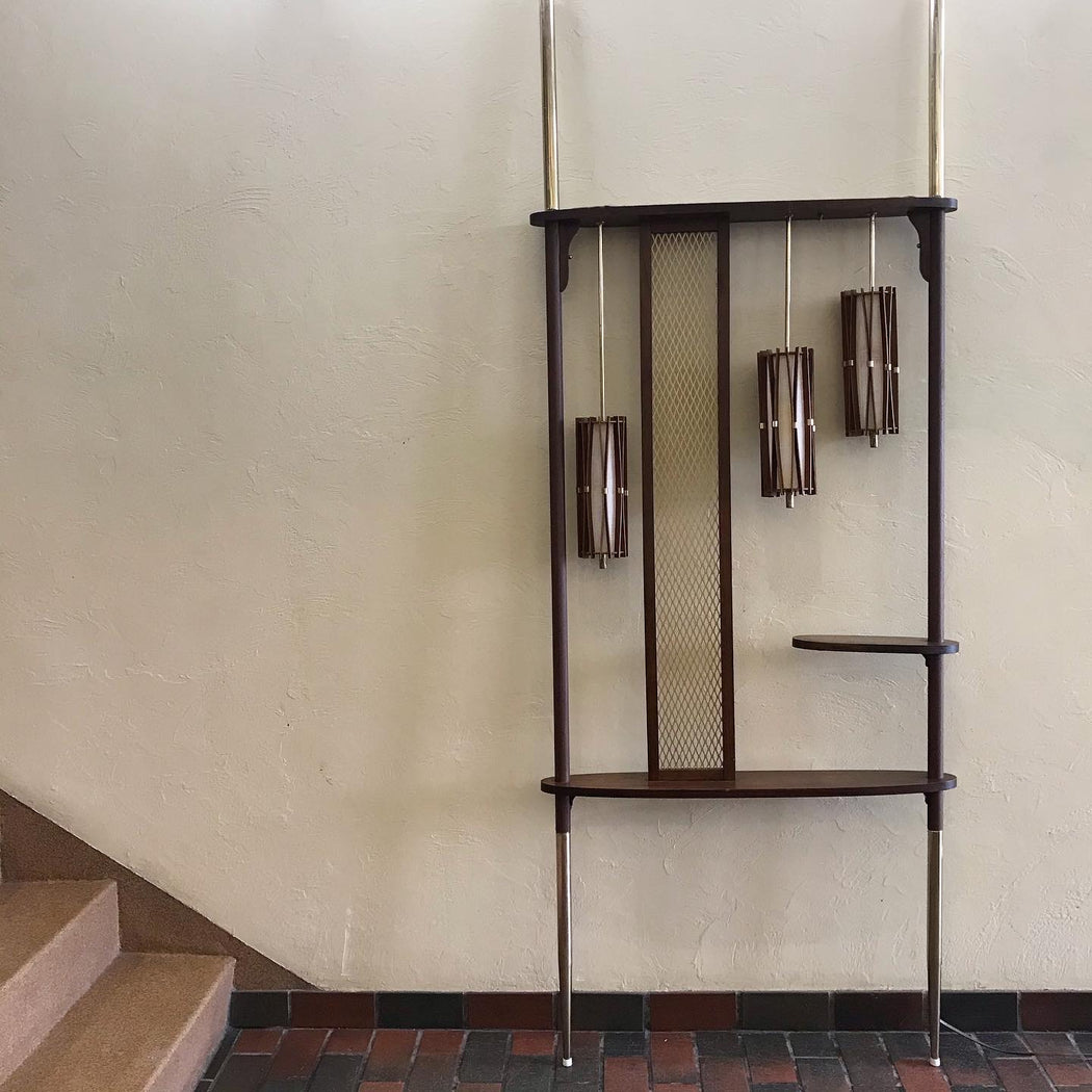SOLD • Tension Pole Room Divider Lamp
