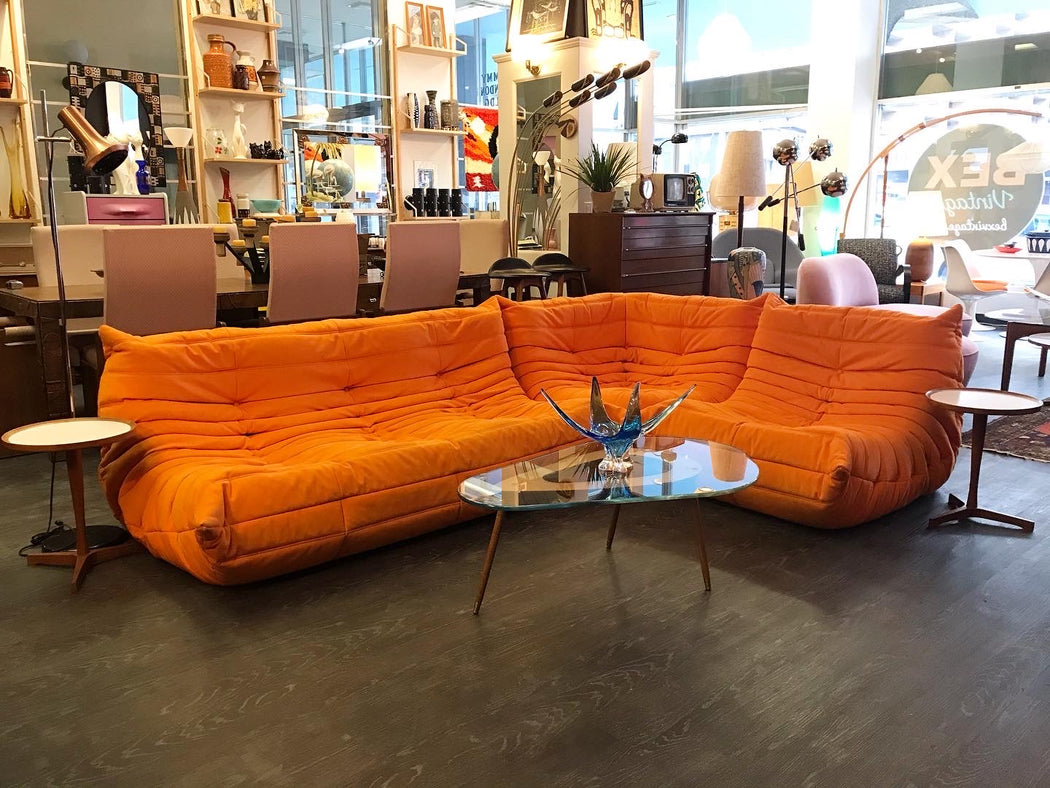 SOLD • TOGO Sofa, Fireside Chair + Corner Seat