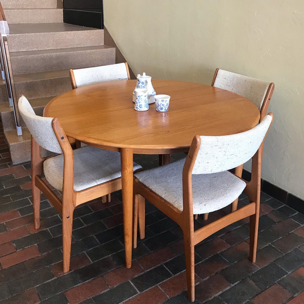 SOLD • Teak Dining Table with 3 Leafs