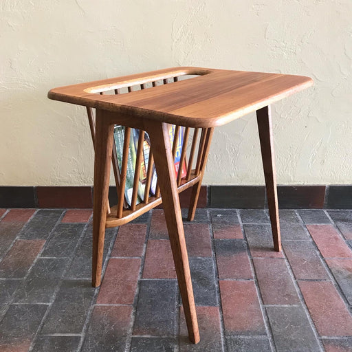 SOLD • Arthur Umanoff Side Table Magazine Rack