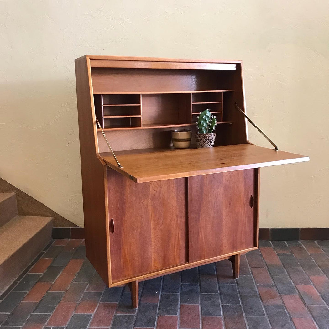SOLD • Teak Secretary Desk