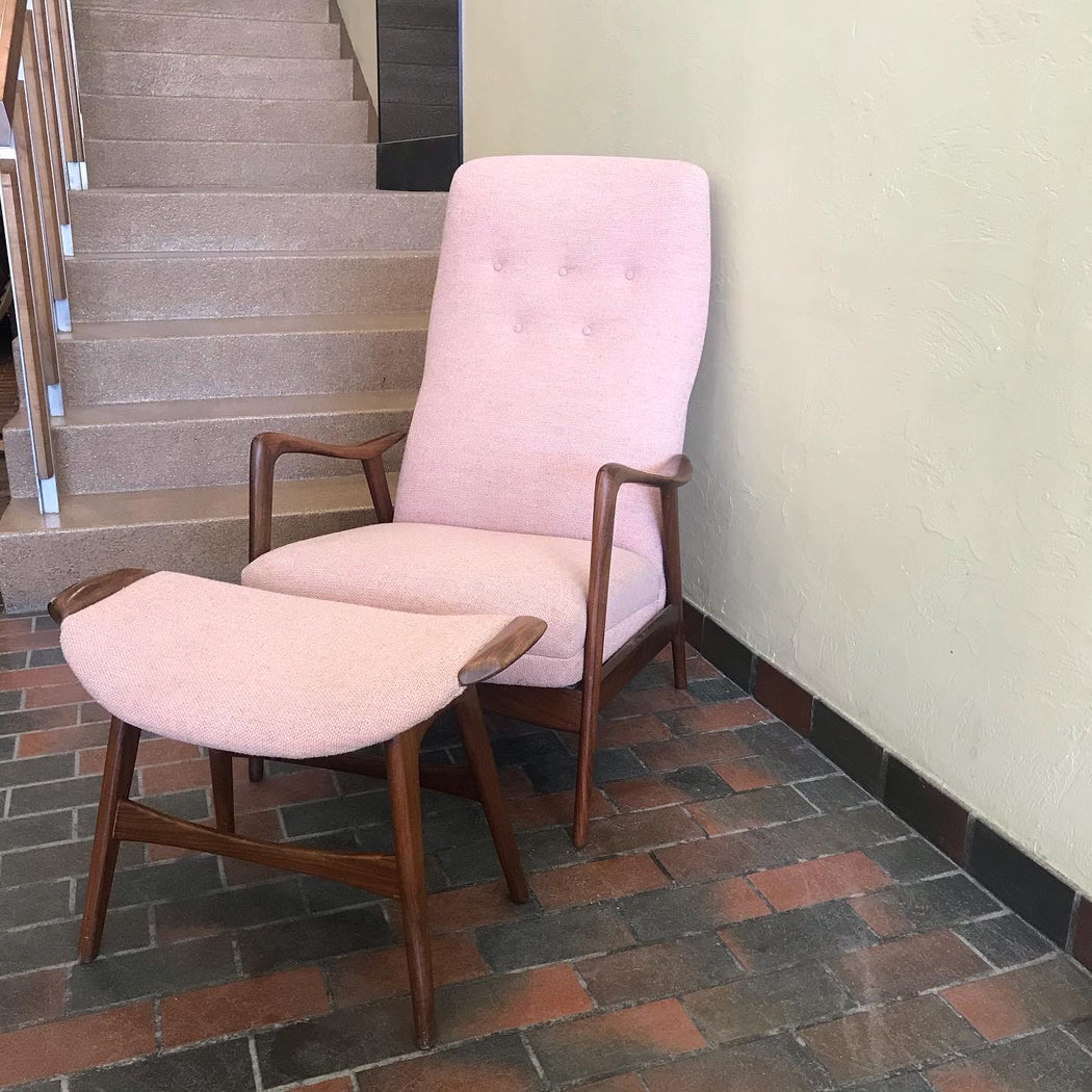 SOLD • Danish Teak Chair + Ottoman