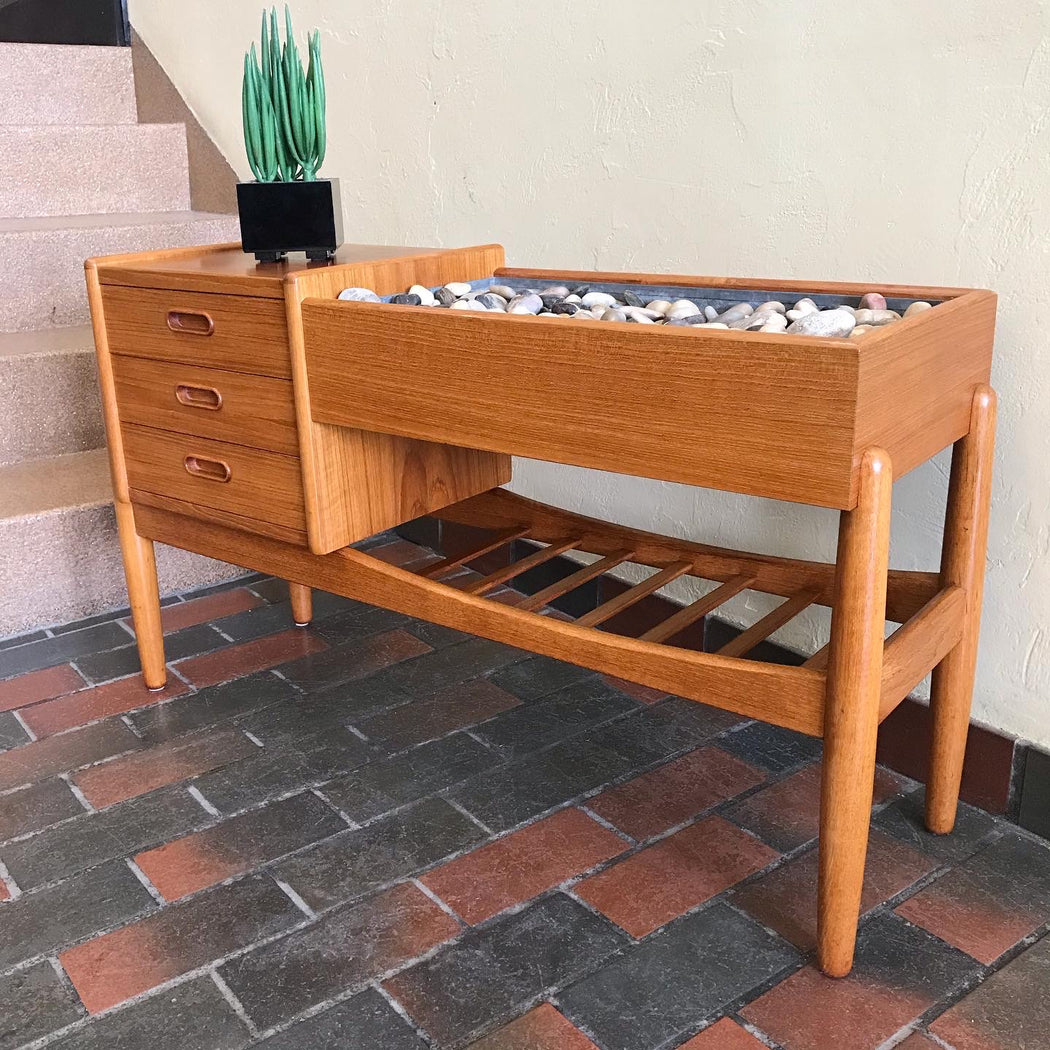 SOLD • Danish Teak Planter Box Table