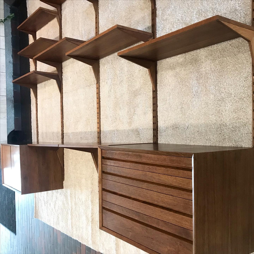 SOLD • Danish Walnut Modular Wall Unit