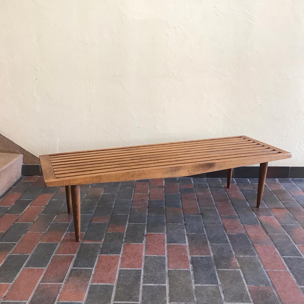 SOLD • Walnut Slat Bench