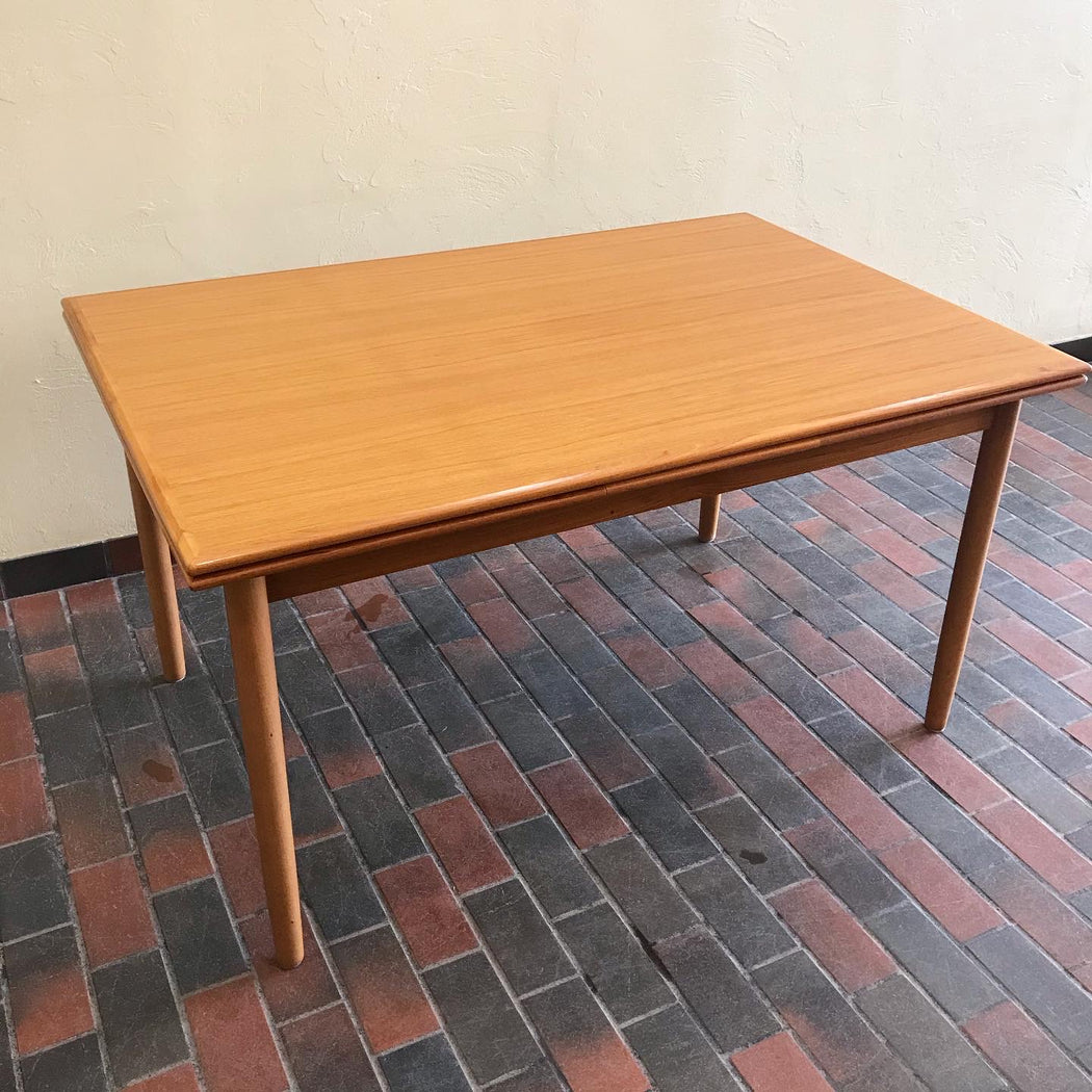 SOLD • Teak Slide Leaf Dining Table