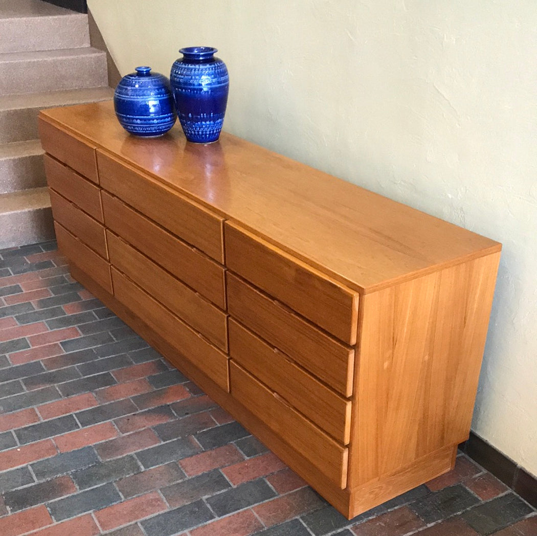 SALE * Danish Teak 12 Drawer Dresser
