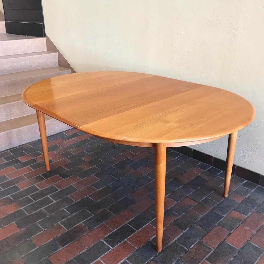SOLD • Teak Dining Table with 3 Leafs