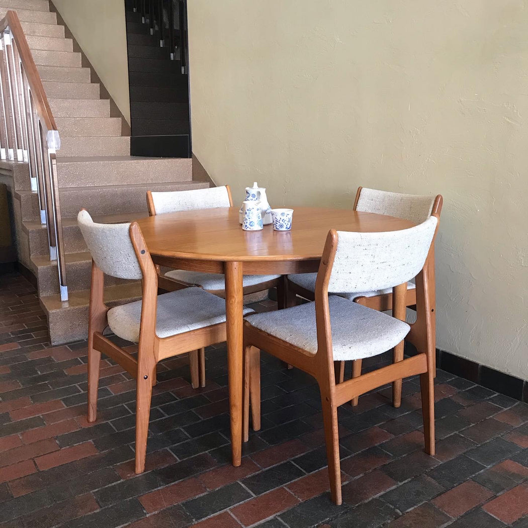 SOLD • Teak Dining Table with 3 Leafs