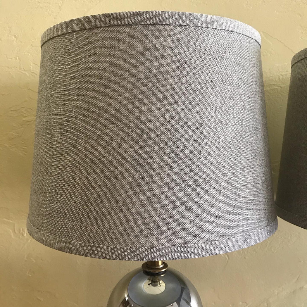 SOLD • Chrome + Brass Ball Lamps