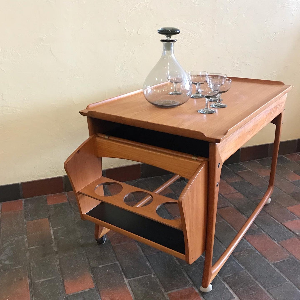 SOLD • Art Furn Danish Teak Cart
