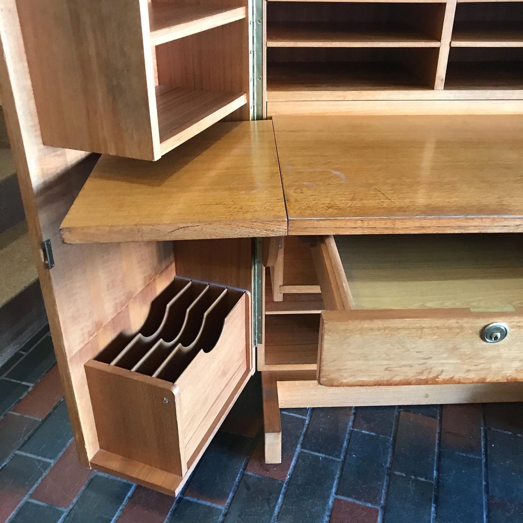 SOLD • Teak Fold Out Desk