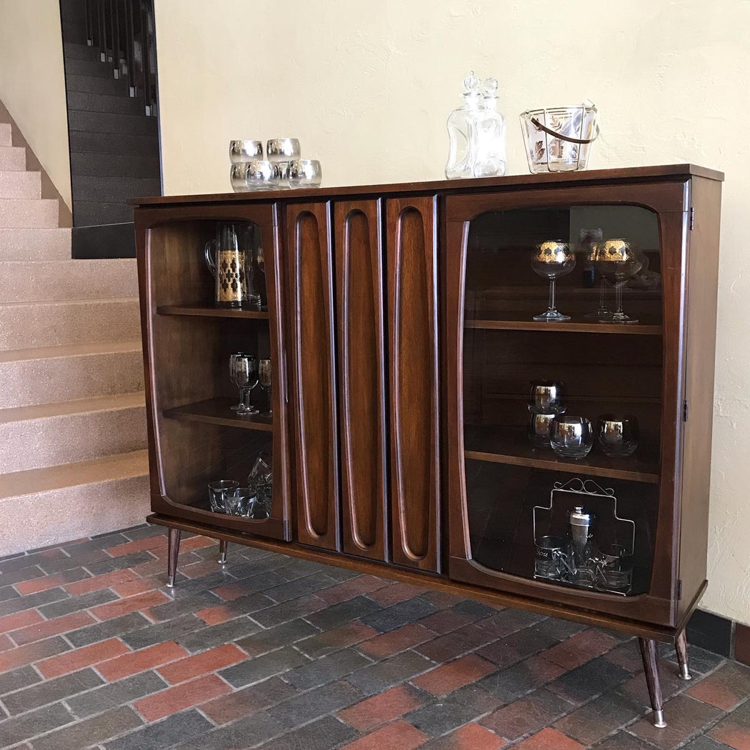 SOLD • Victoriaville Walnut Bar Cabinet