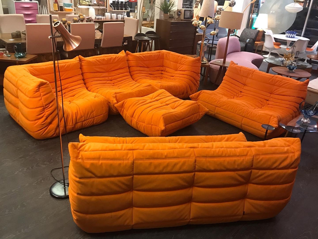 SOLD • TOGO Sofa, Fireside Chair + Corner Seat