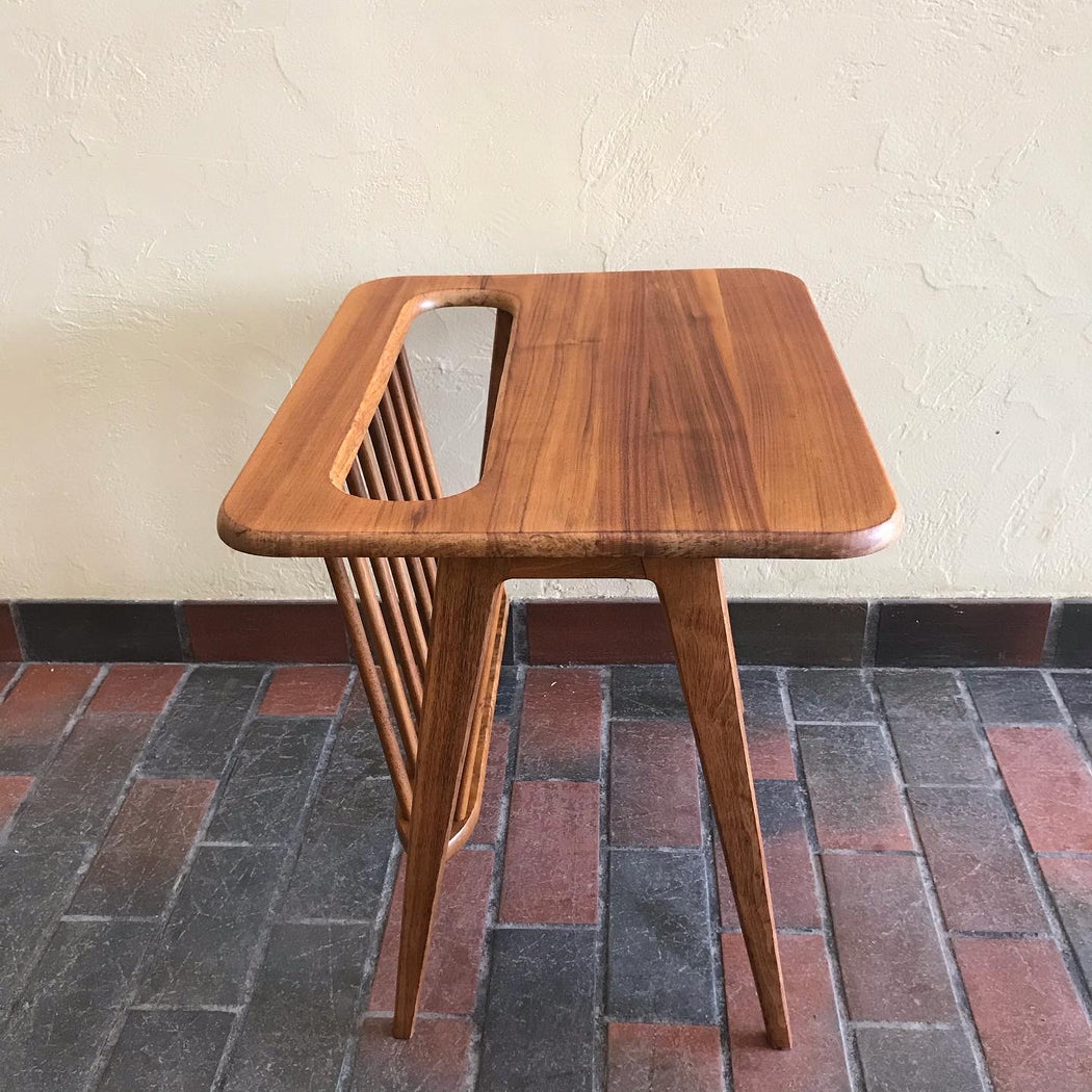 SOLD • Arthur Umanoff Side Table Magazine Rack