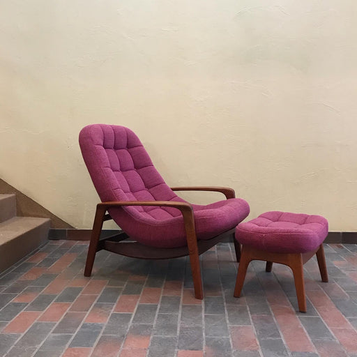 SOLD • R. Huber Scoop Chair + Ottoman