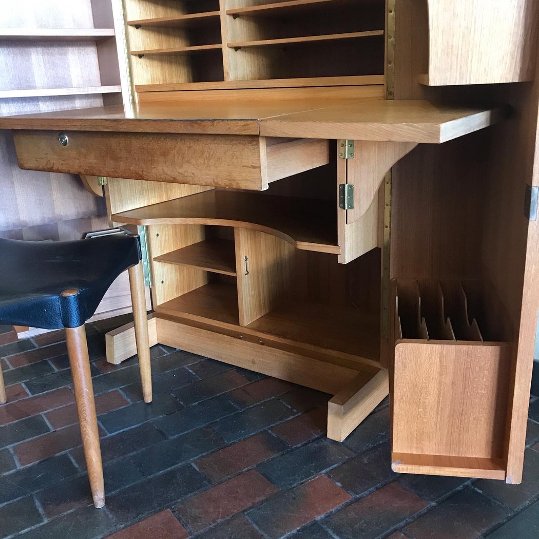 SOLD • Teak Fold Out Desk