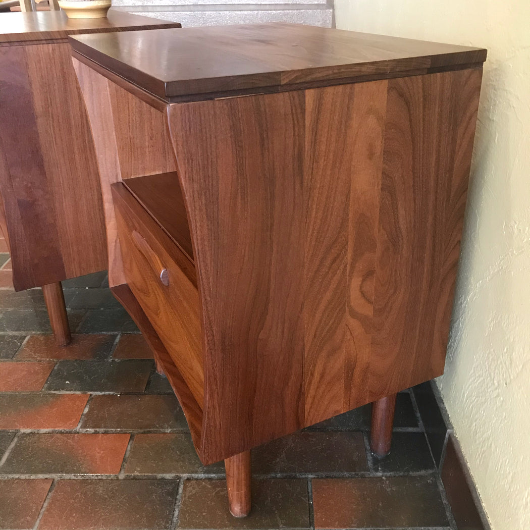 Sold • Jan Kuypers Solid Teak Nightstands