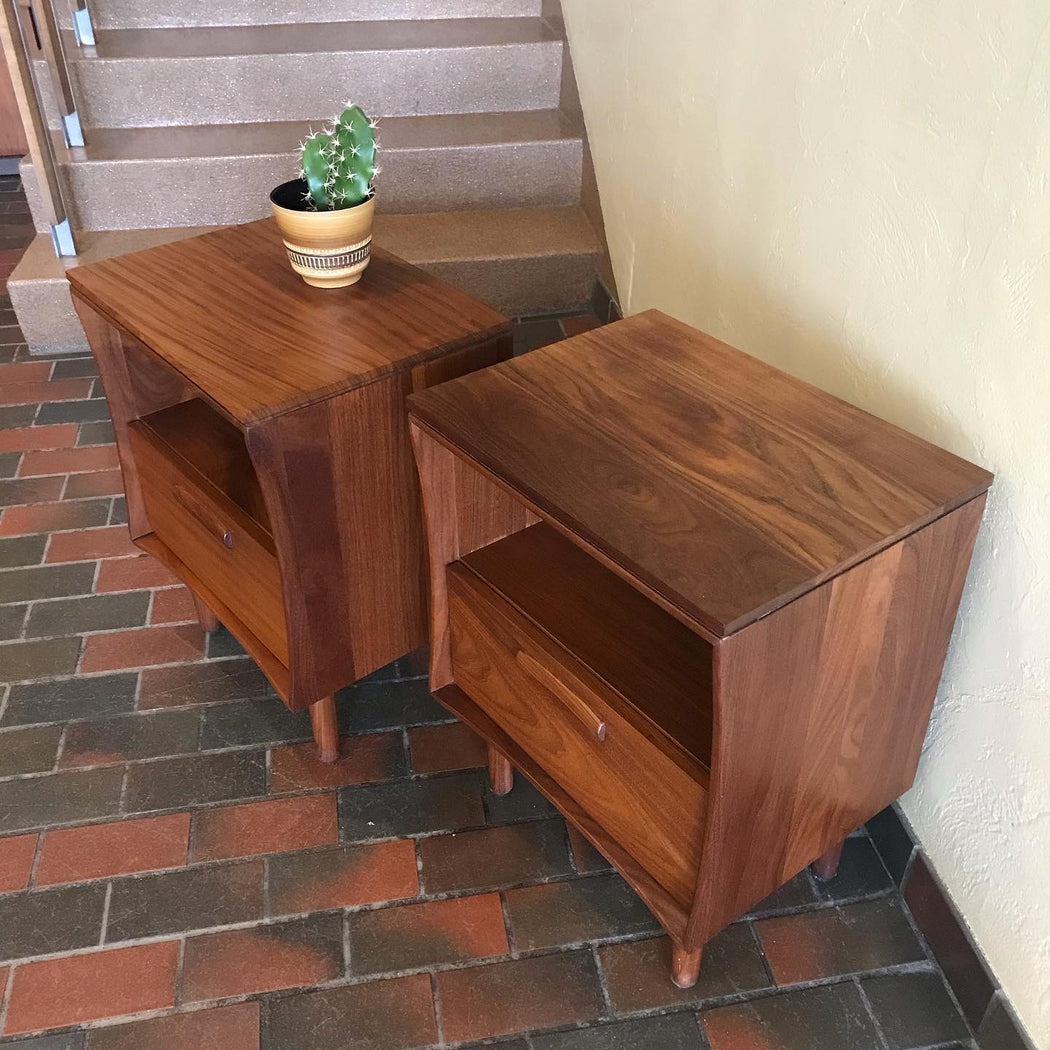 Sold • Jan Kuypers Solid Teak Nightstands