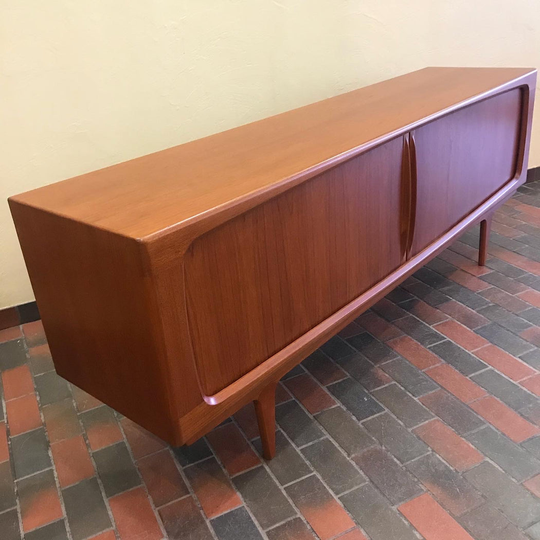 SOLD • Danish Teak Tambour Door Credenza