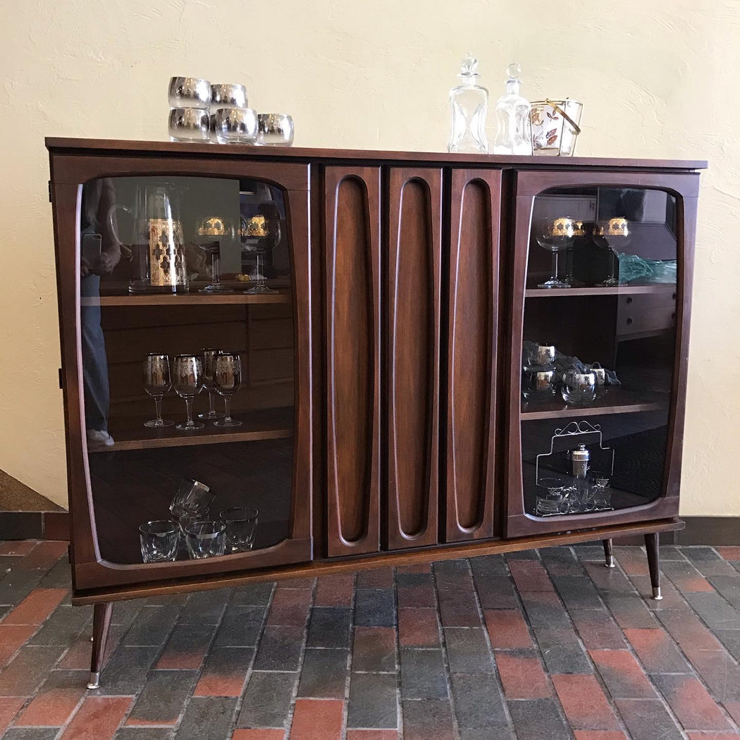 SOLD • Victoriaville Walnut Bar Cabinet