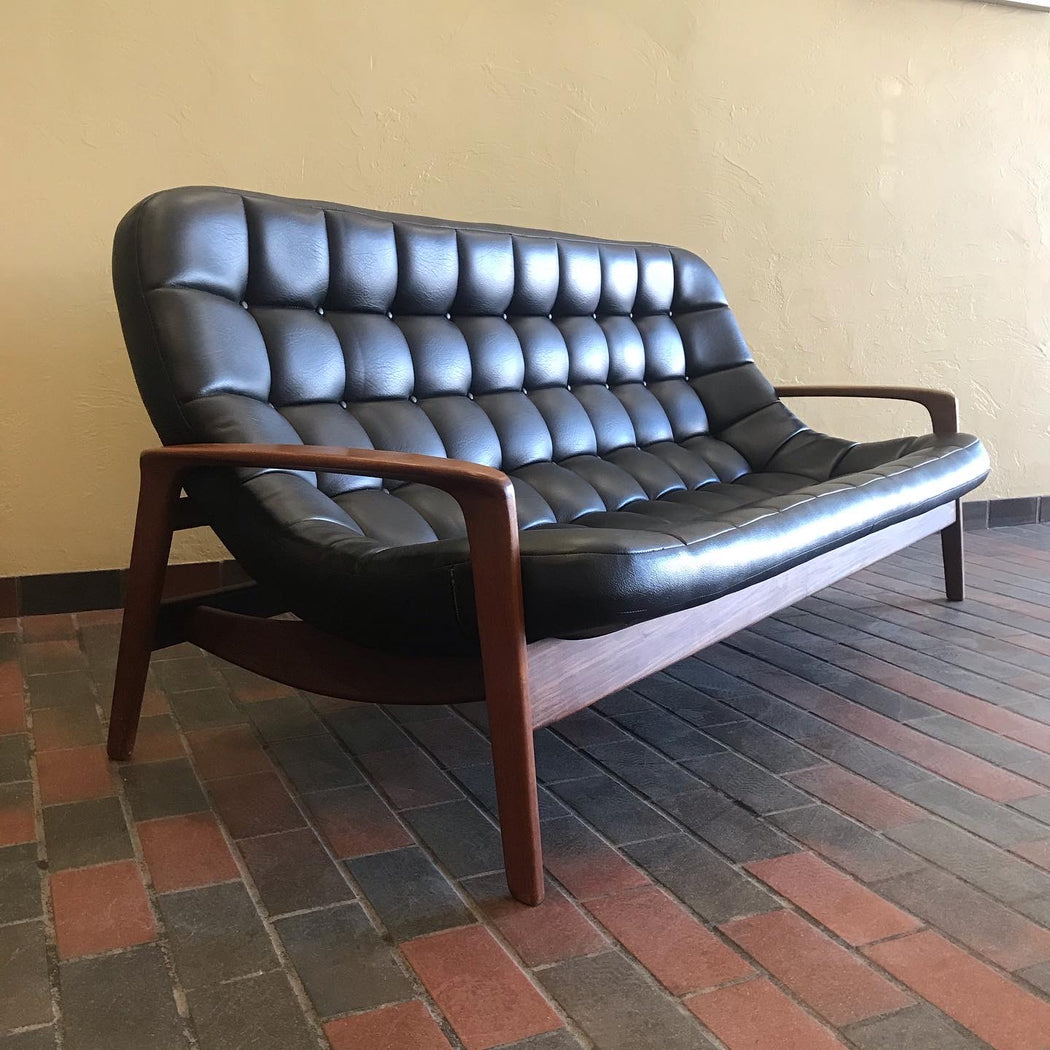 SOLD • Black R. Huber Scoop Sofa