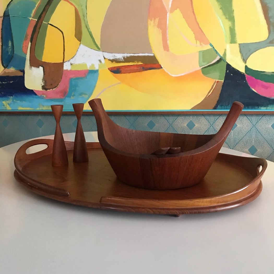 Dansk Large Oval Teak Tray