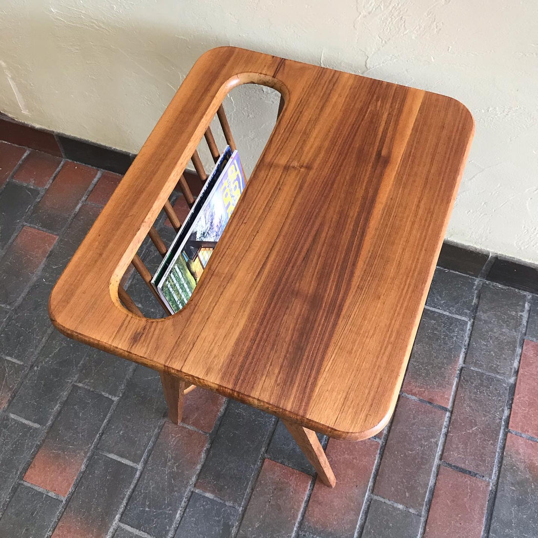 SOLD • Arthur Umanoff Side Table Magazine Rack