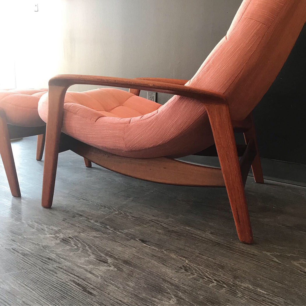 Sold • R. Huber Scoop Chair + Ottoman