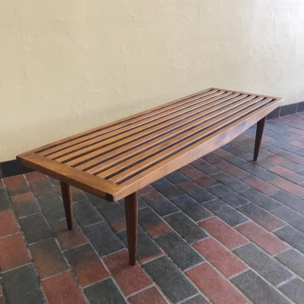 SOLD • Walnut Slat Bench