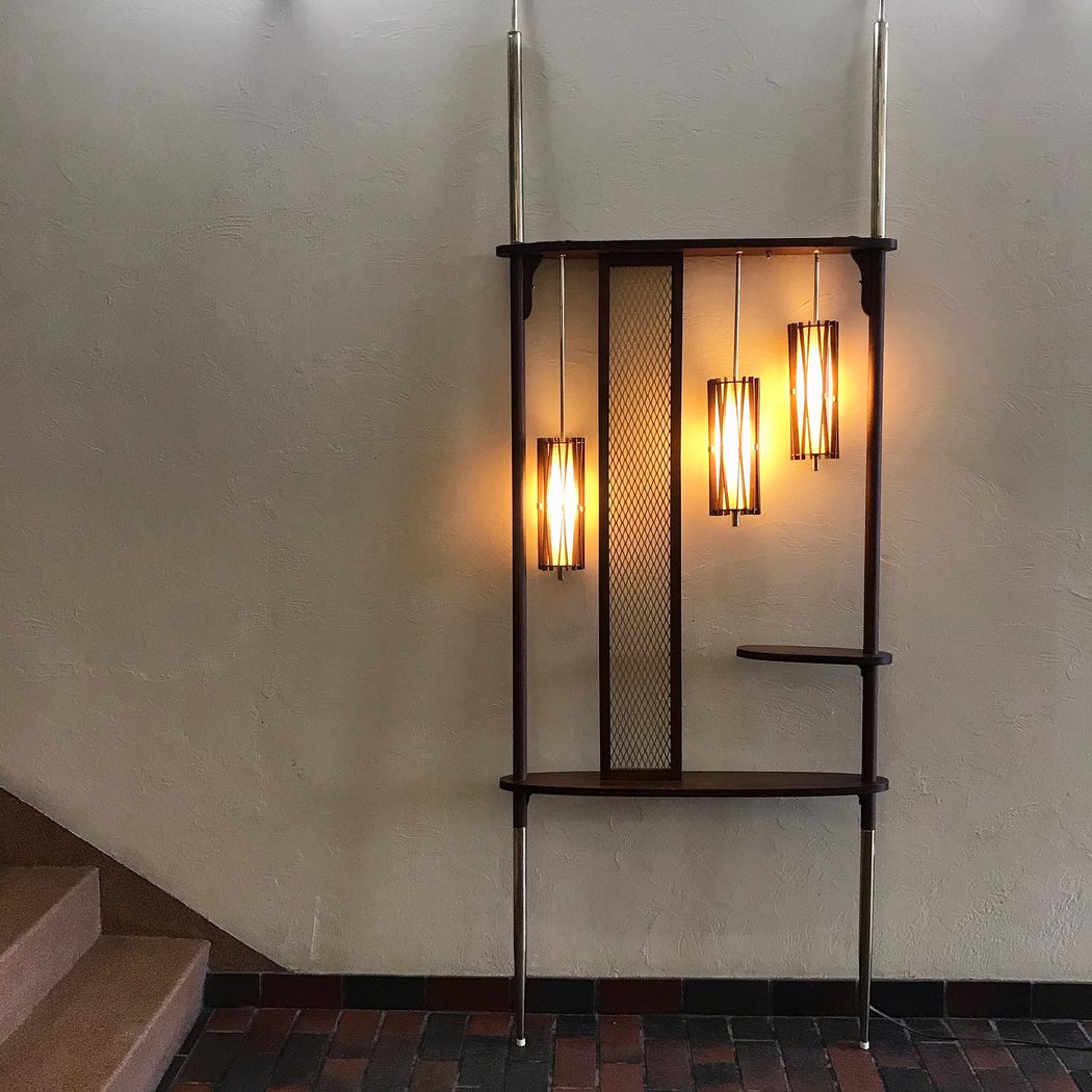 SOLD • Tension Pole Room Divider Lamp