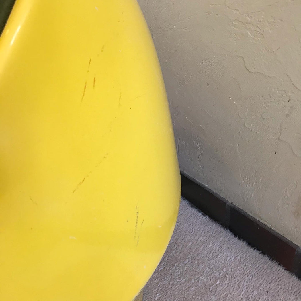 SOLD • Yellow Mod Fibreglass Chair