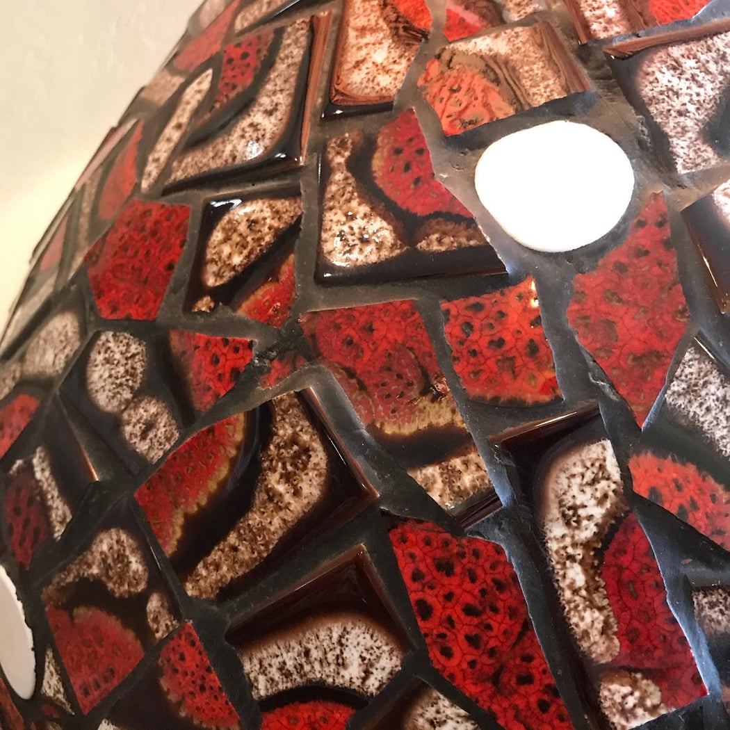 SOLD • Large Chalvignac Mosaic Lamp