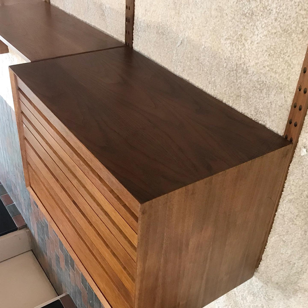 SOLD • Danish Walnut Modular Wall Unit