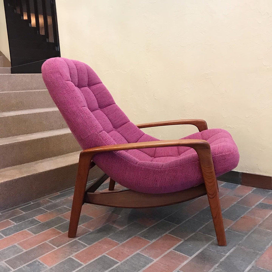 SOLD • R. Huber Scoop Chair + Ottoman
