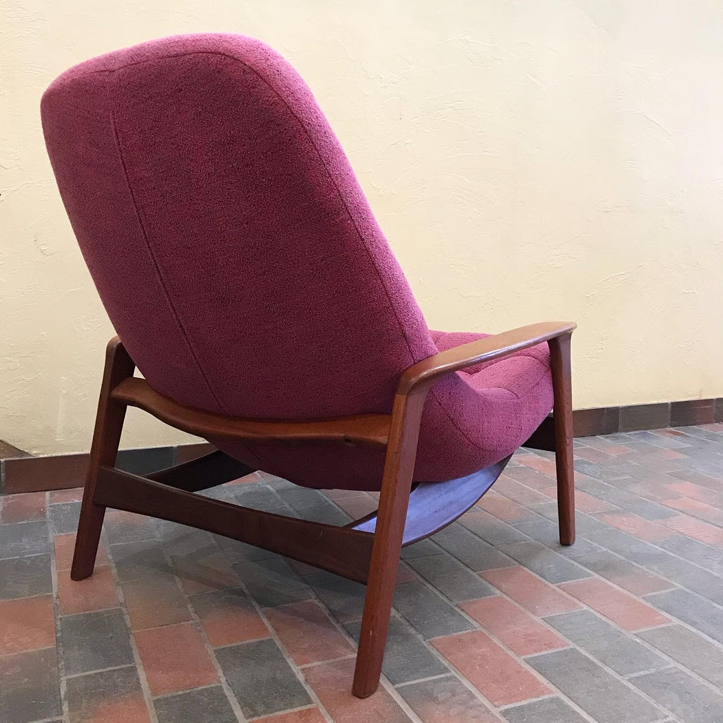 SOLD • R. Huber Scoop Chair + Ottoman