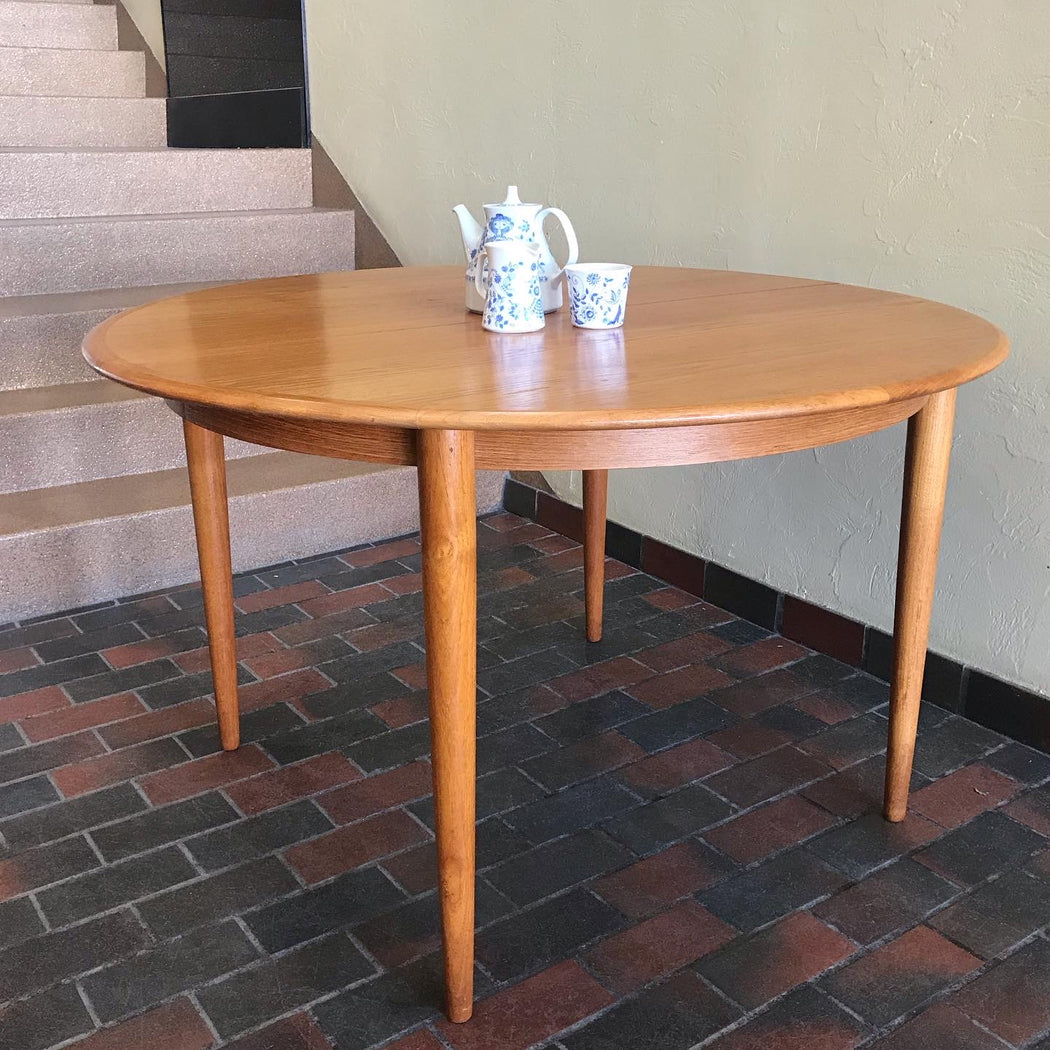 SOLD • Teak Dining Table with 3 Leafs