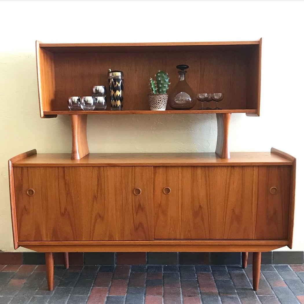 SOLD • R. Huber Teak Sideboard + Hutch