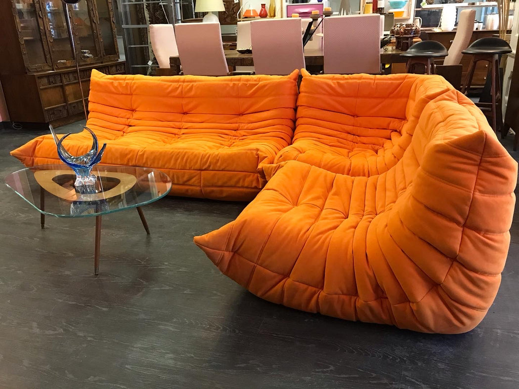 SOLD • TOGO Sofa, Fireside Chair + Corner Seat