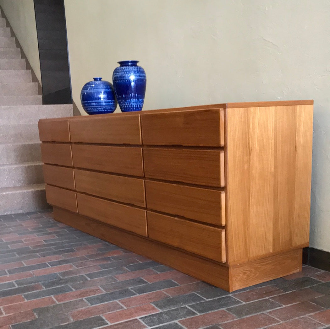 SALE * Danish Teak 12 Drawer Dresser