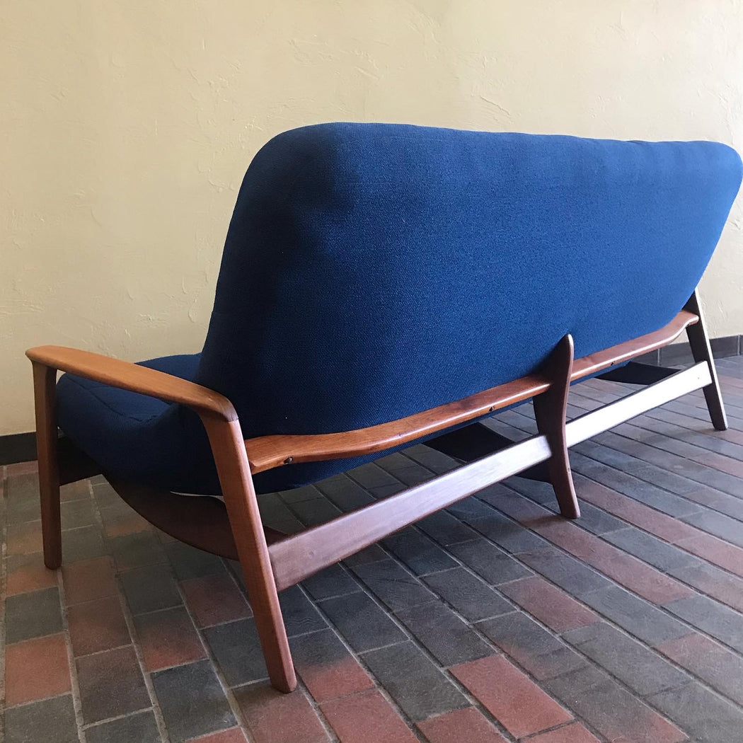 SOLD • Blue R. Huber Scoop Sofa