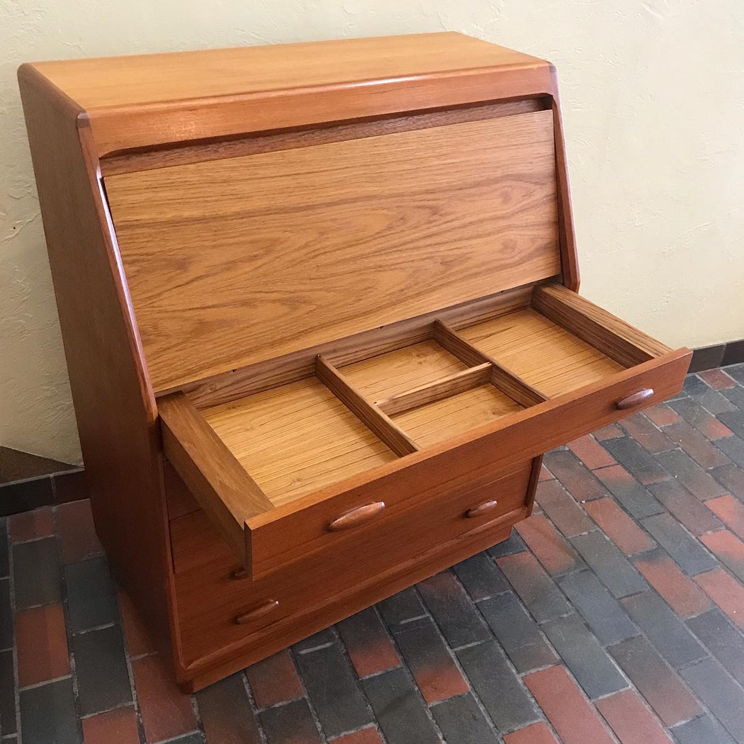 SOLD •Dyrlund Tambour Door Desk