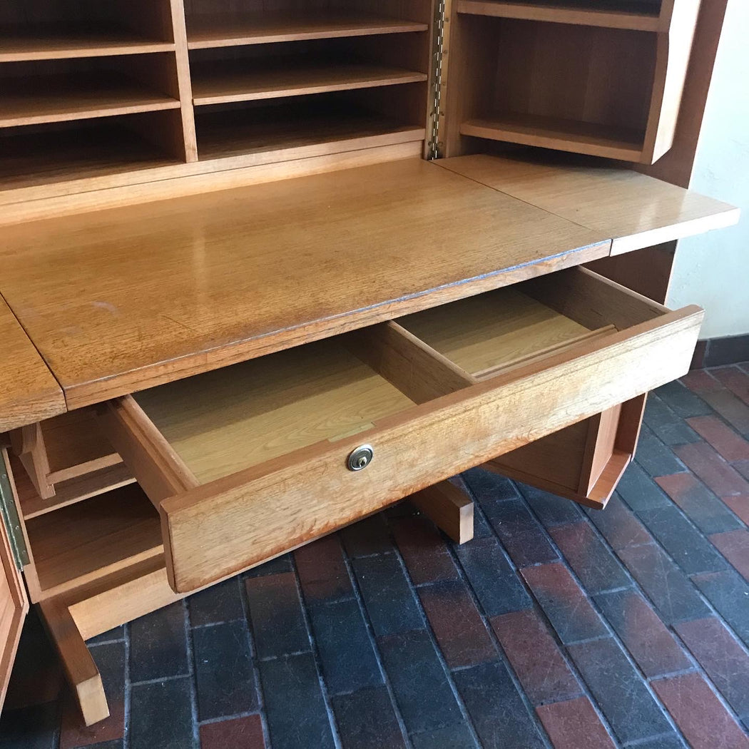 SOLD • Teak Fold Out Desk
