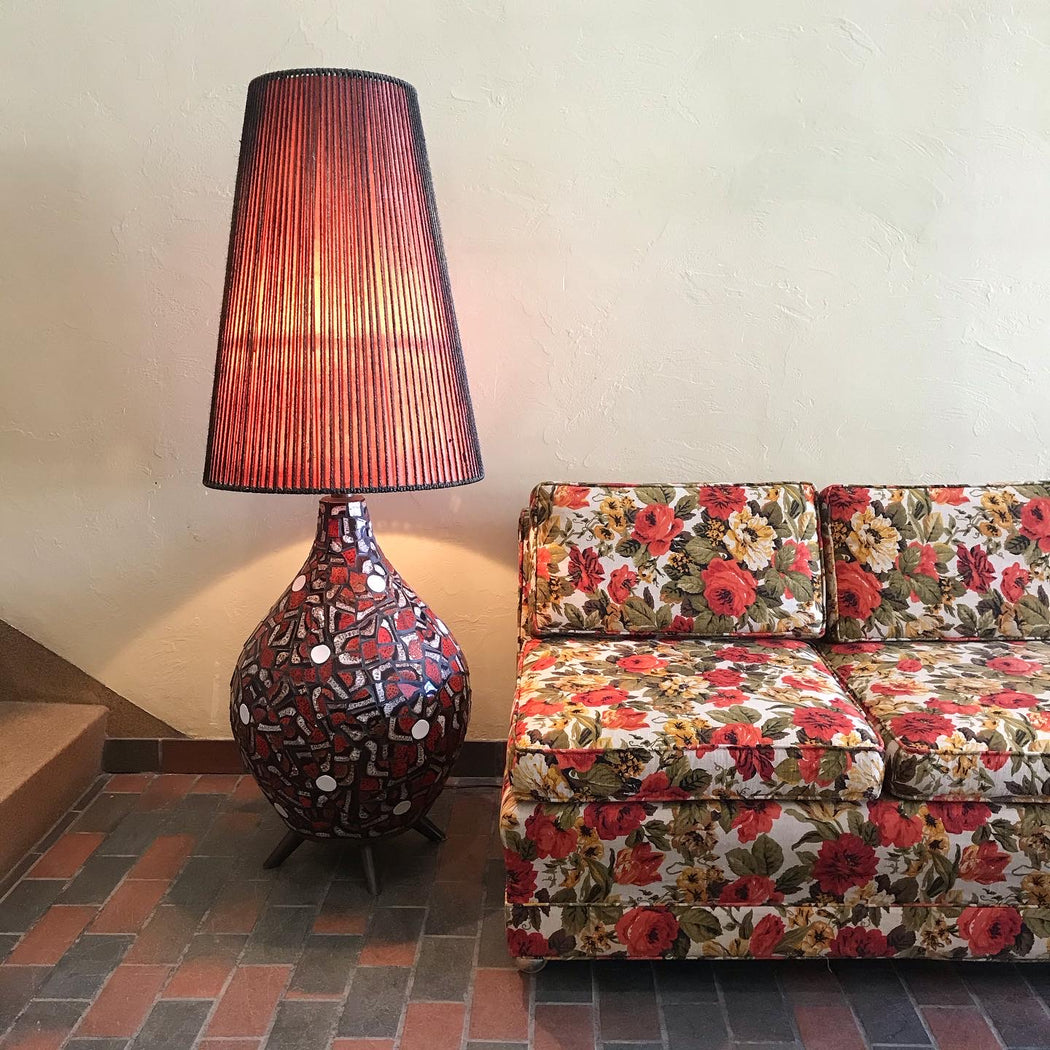 SOLD • Large Chalvignac Mosaic Lamp