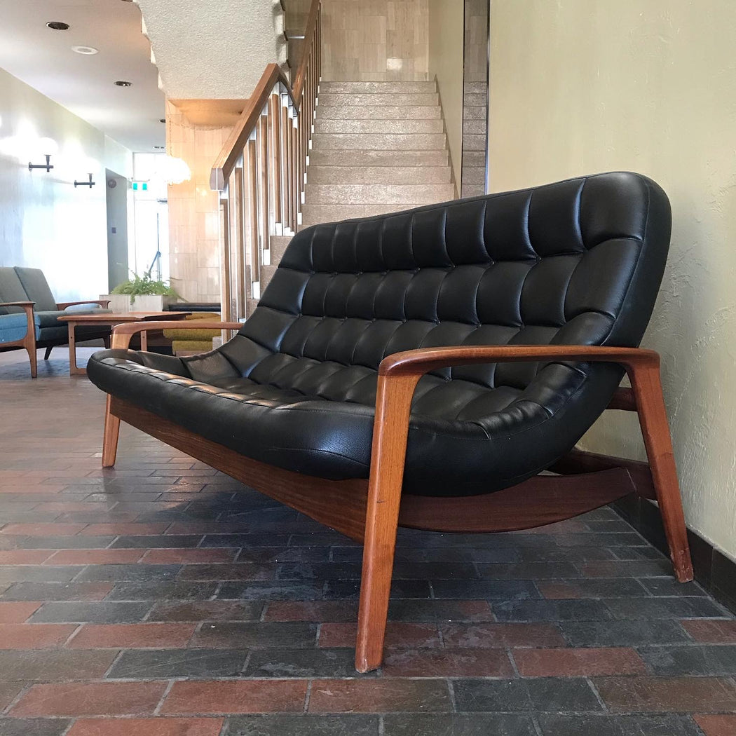 SOLD • Black R. Huber Scoop Sofa